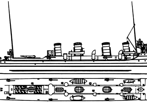 Корабль KuK Tatra [Destroyer] (1914) - чертежи, габариты, рисунки